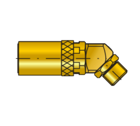 Rychlospojka s vnějším závitem, 45°